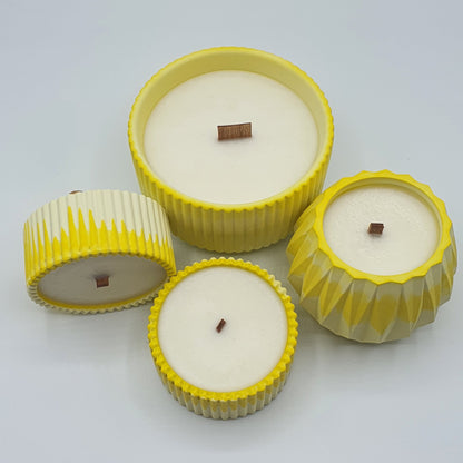 Lumânare artizanală "Tropical escape" | Lămâie, Lime, Mango, Piersică, Ananas
